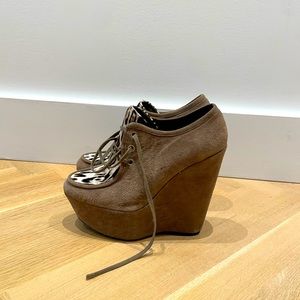 Stuart weitzman lace up booties